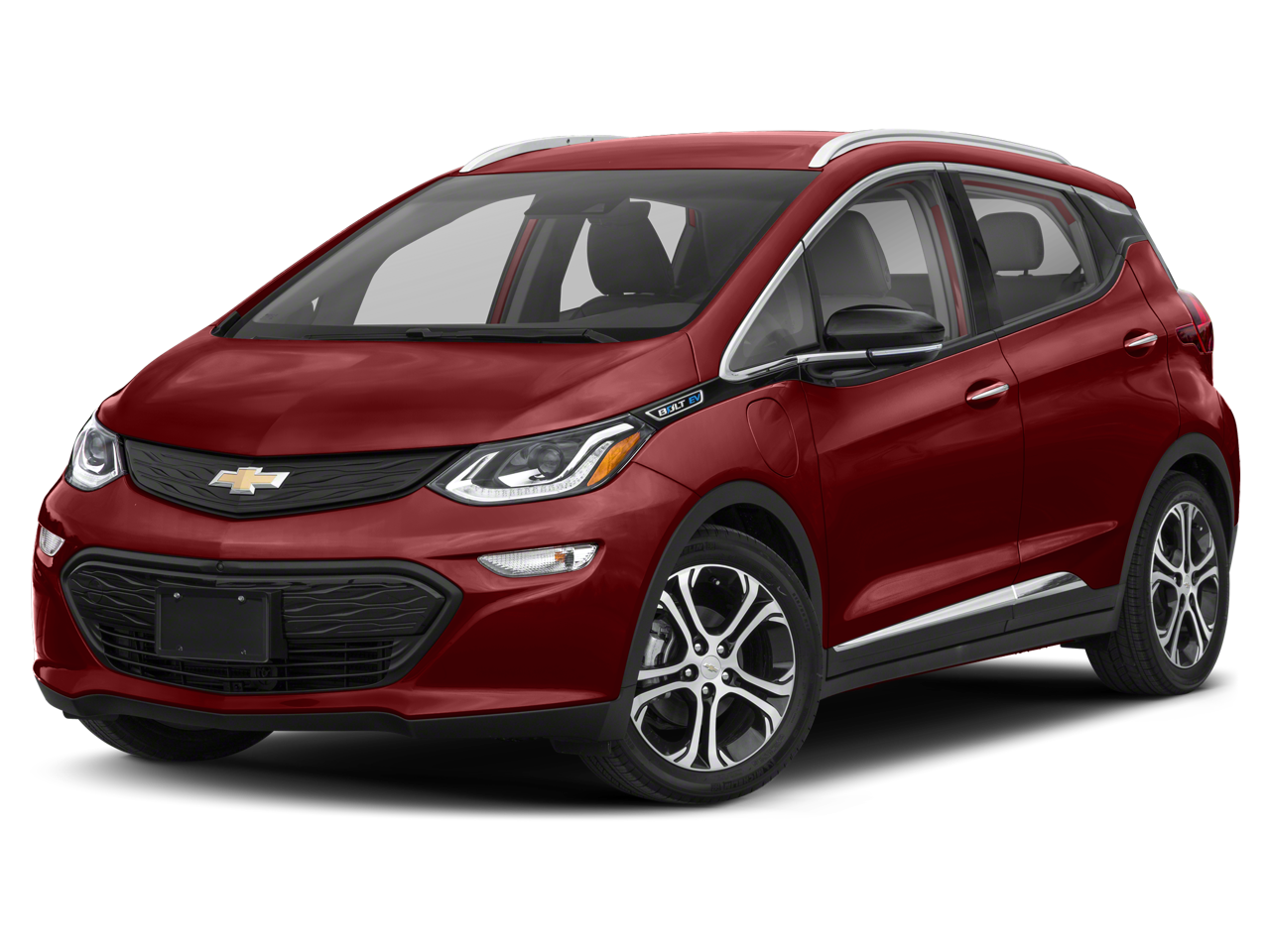 2021 Chevrolet Bolt EV Premier in Summit White — front three-quarter view
