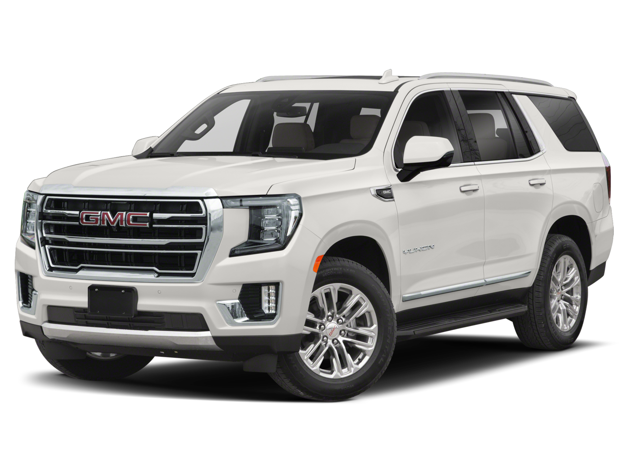 2023 GMC Yukon SLT in Sterling Metallic — front three-quarter view