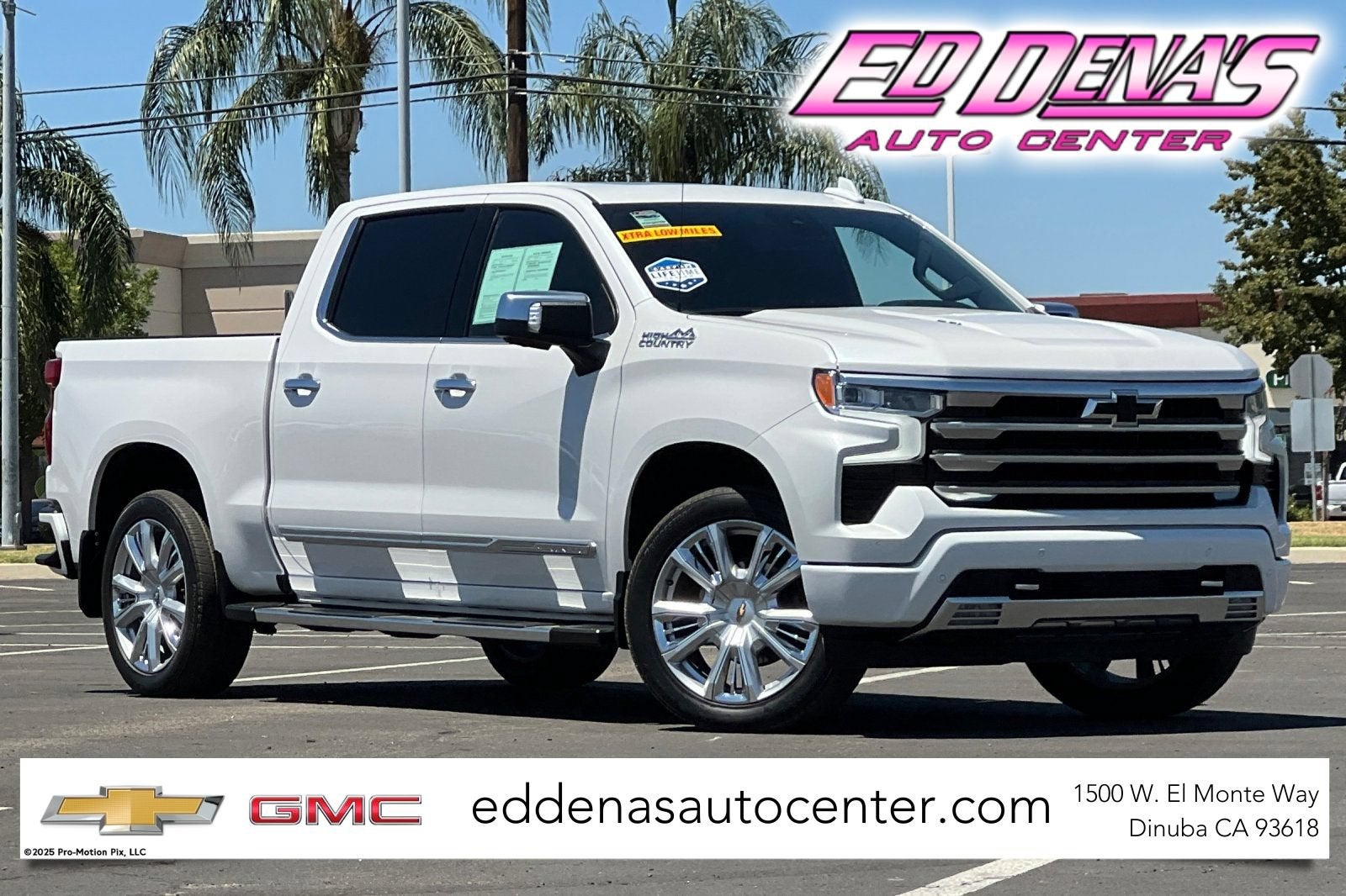 2023 Chevrolet Silverado 1500 High Country in Iridescent Pearl Tricoat — front three-quarter view