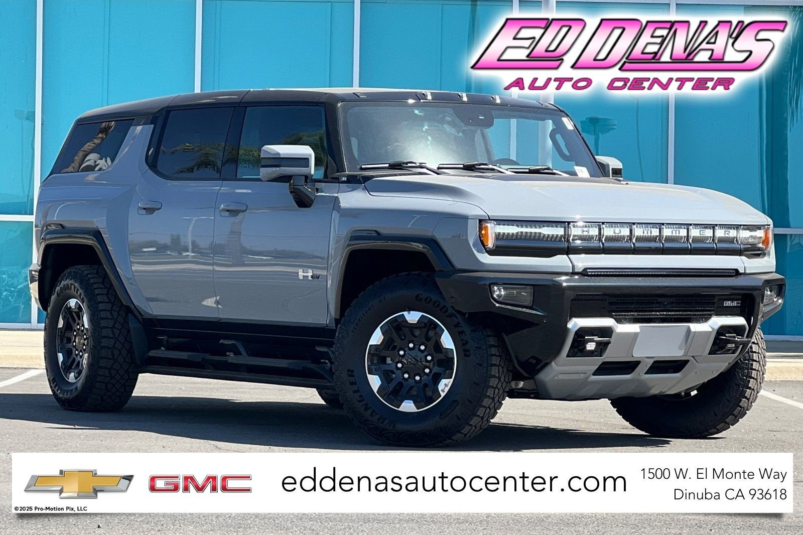 2025 GMC HUMMER EV SUV 3X in Meteorite Metallic (Grey) — front three-quarter view