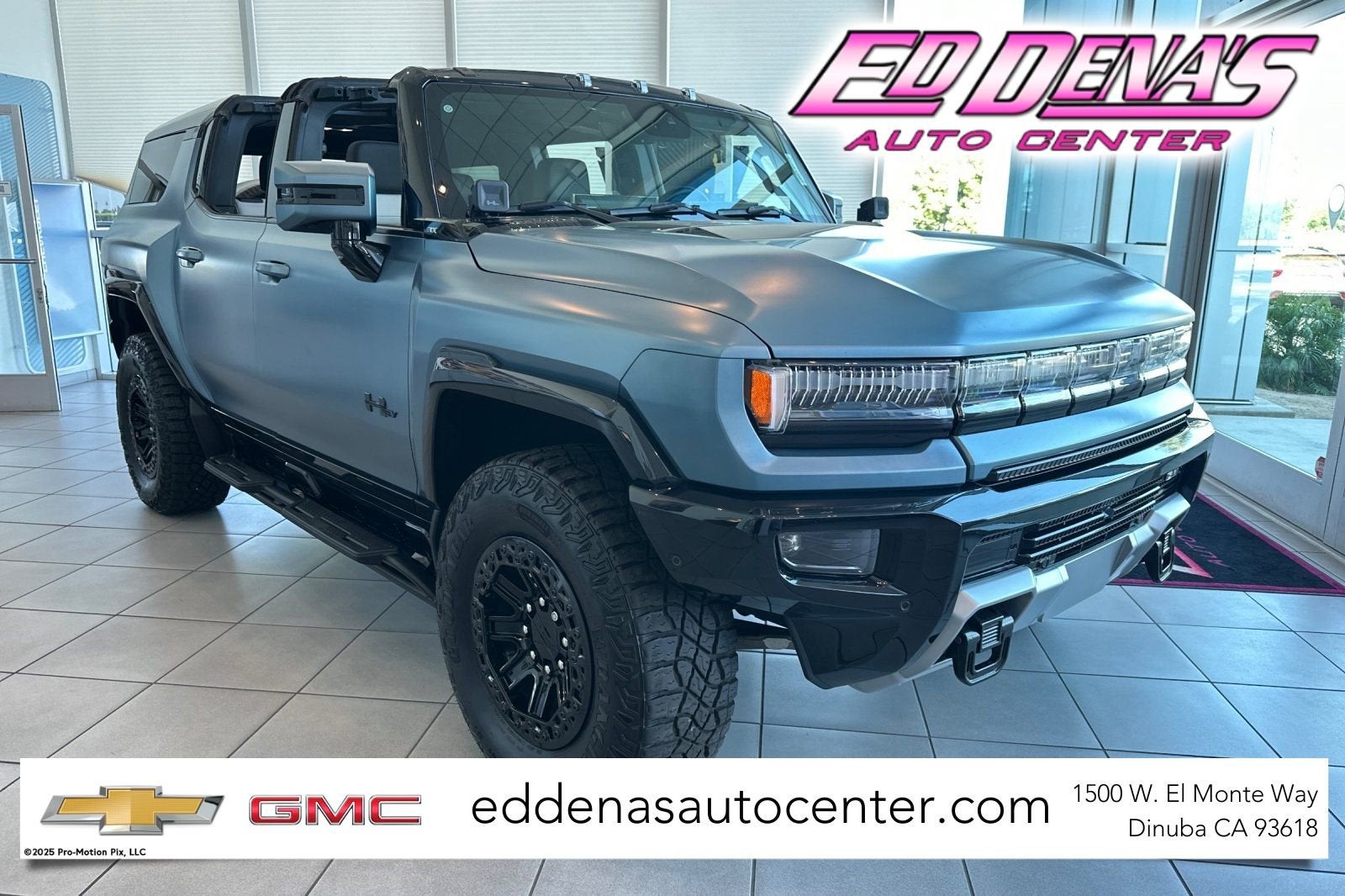 2024 GMC HUMMER EV SUV 3X OMEGA LIMITED EDITION in Neptune Blue Matte — front three-quarter view