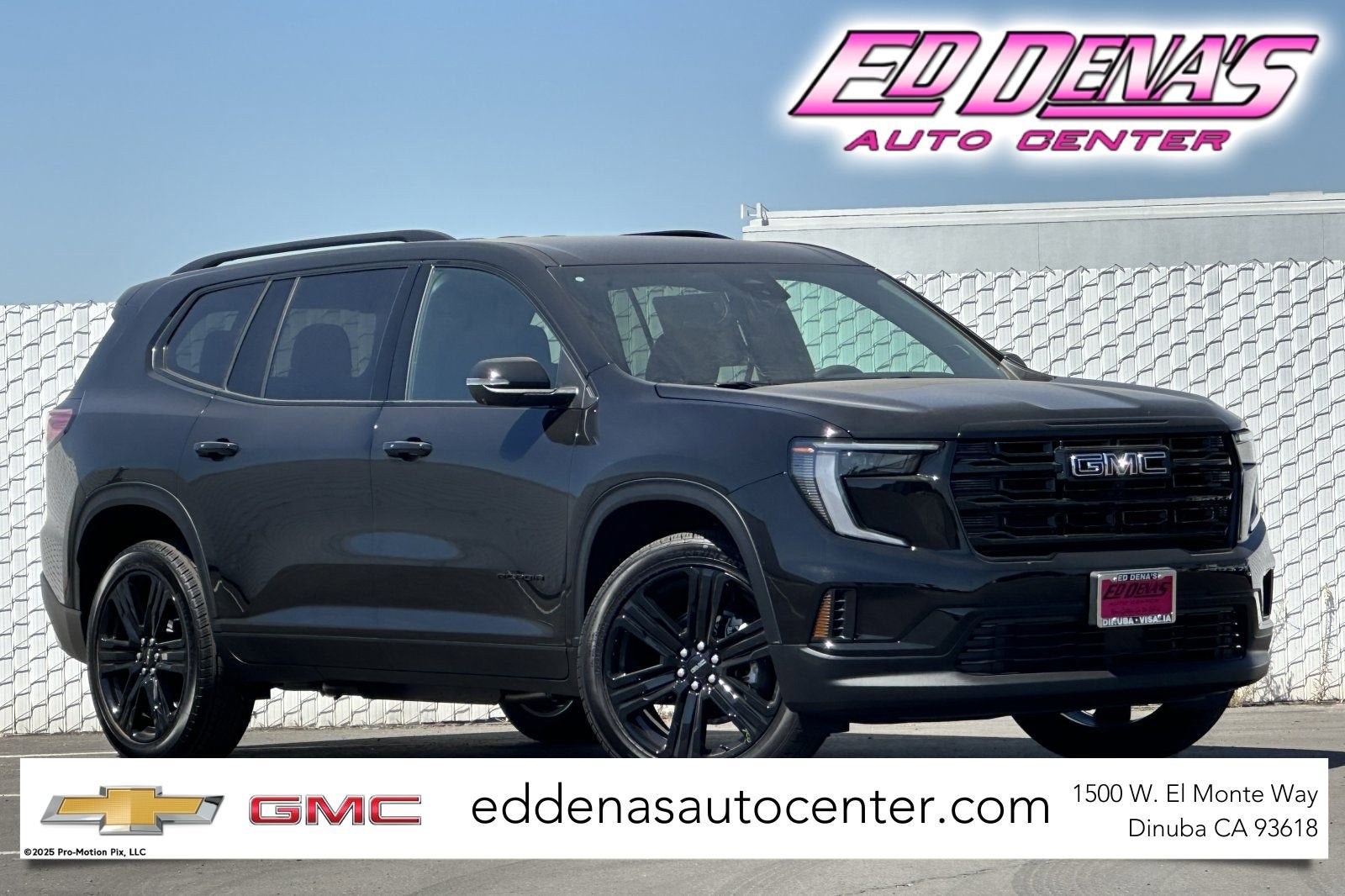 2026 GMC Acadia Elevation in Ebony Twilight Metallic — front three-quarter view