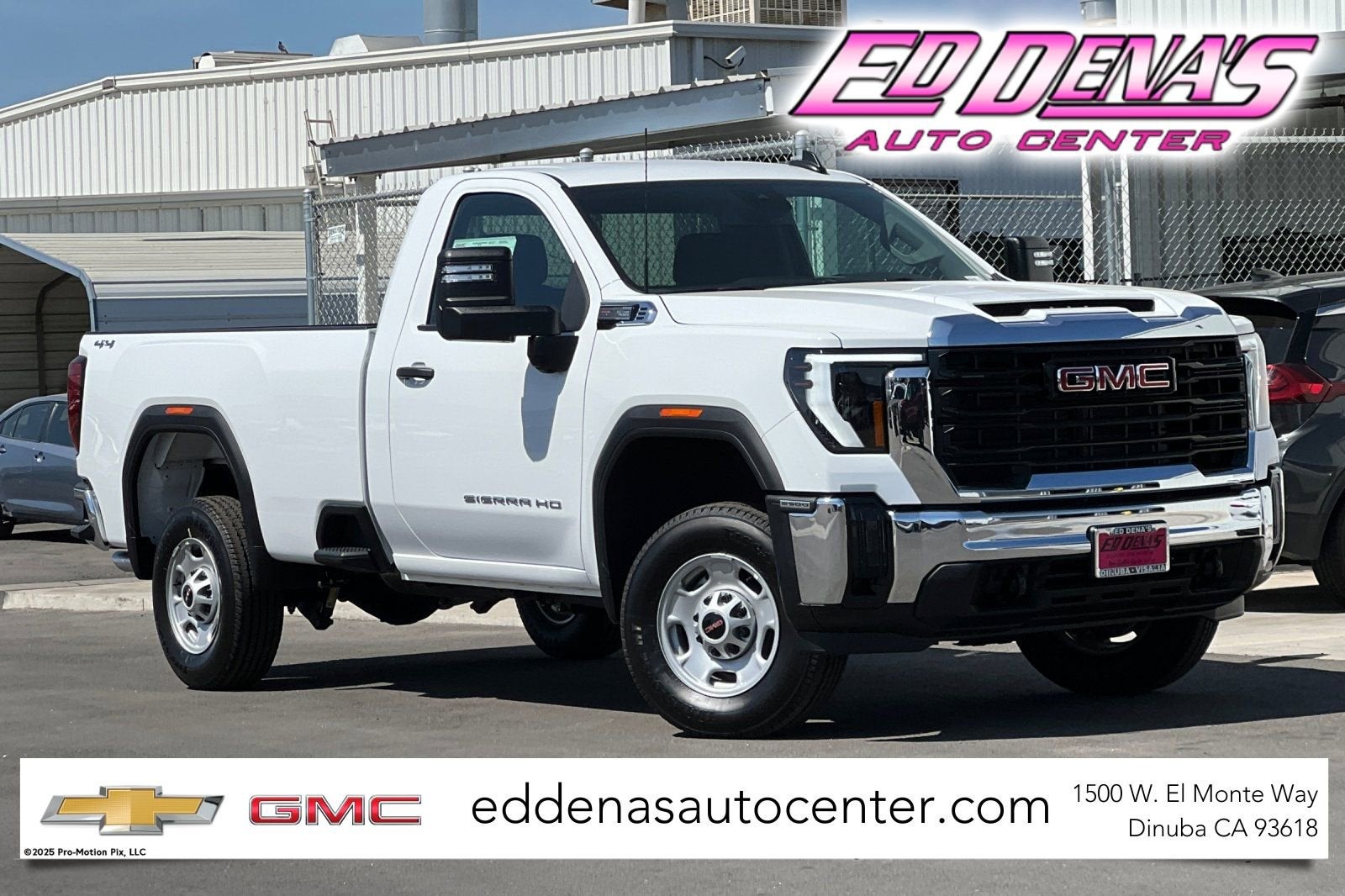 2025 GMC Sierra 2500 HD Pro in Summit White — front three-quarter view
