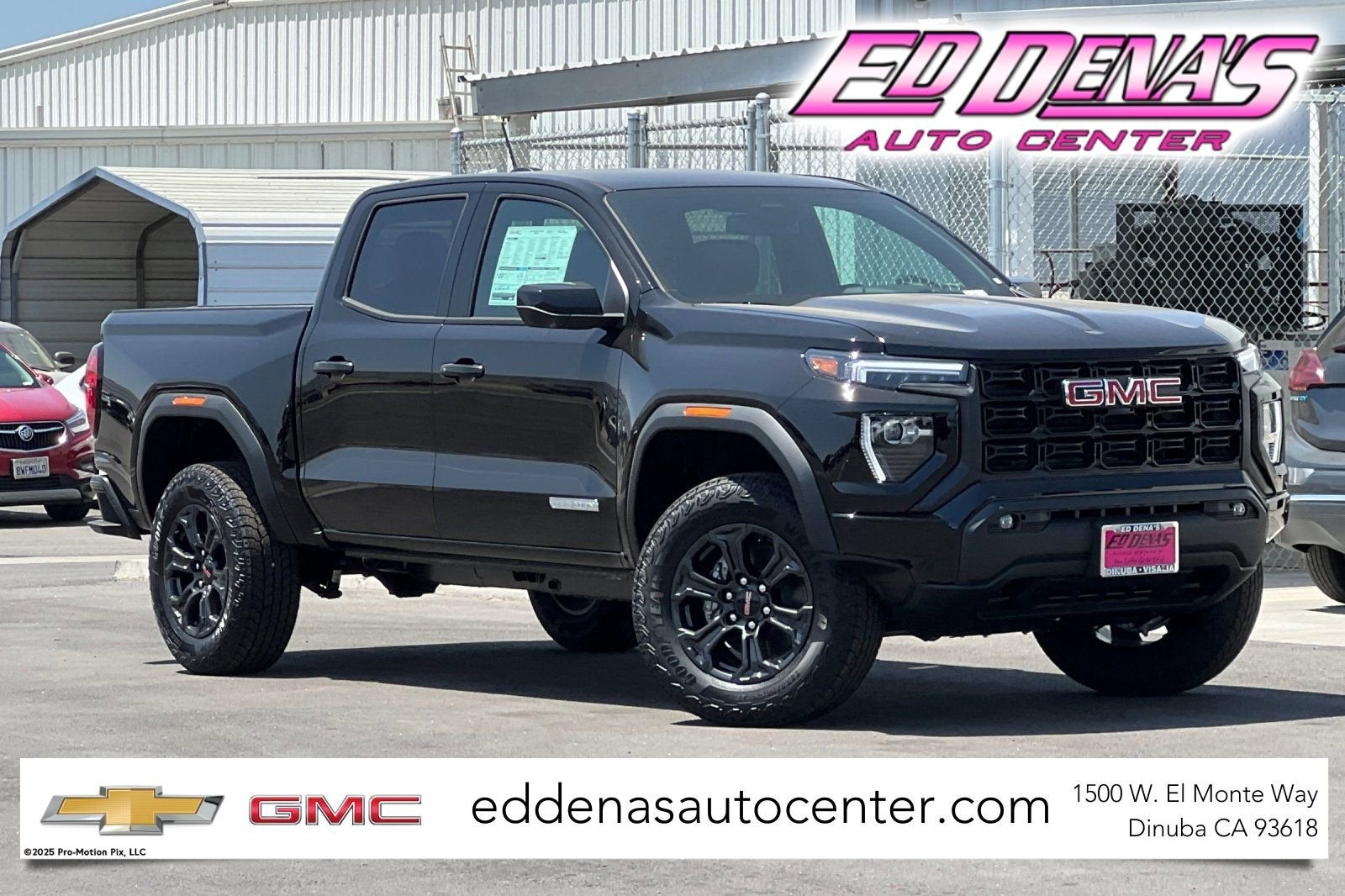 2025 GMC Canyon Elevation in Onyx Black — front three-quarter view