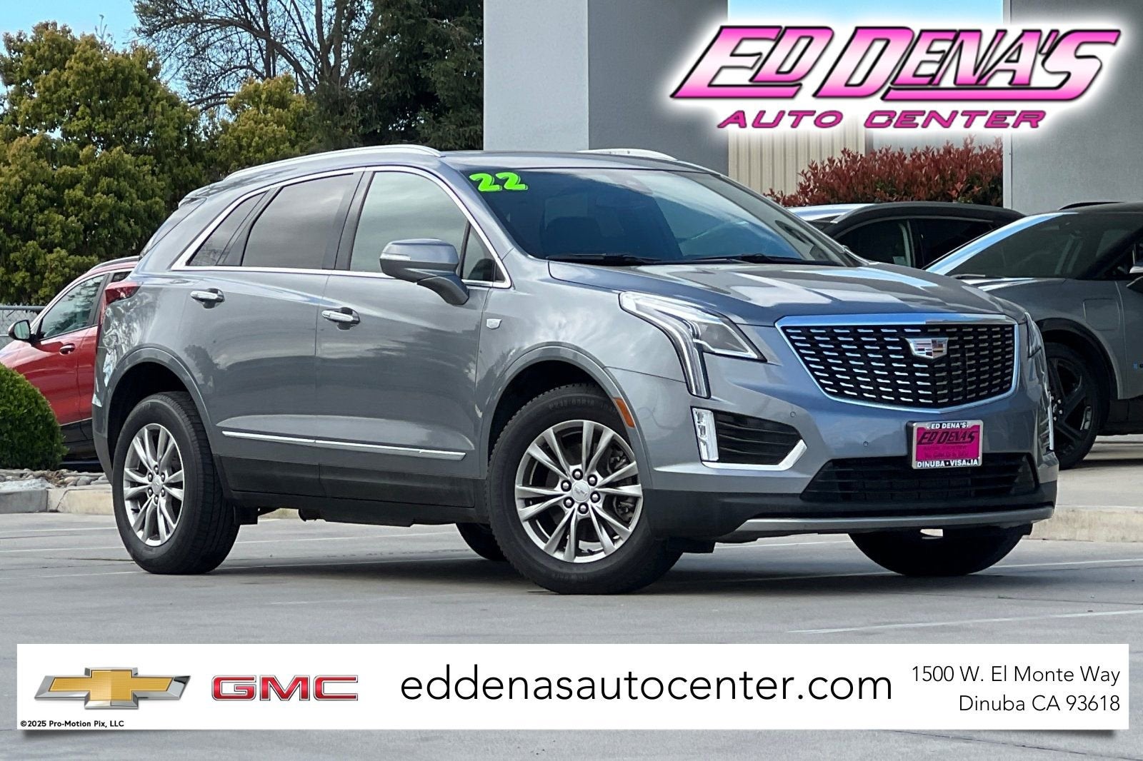 2022 Cadillac XT5 Premium Luxury in Satin Steel Metallic — front three-quarter view
