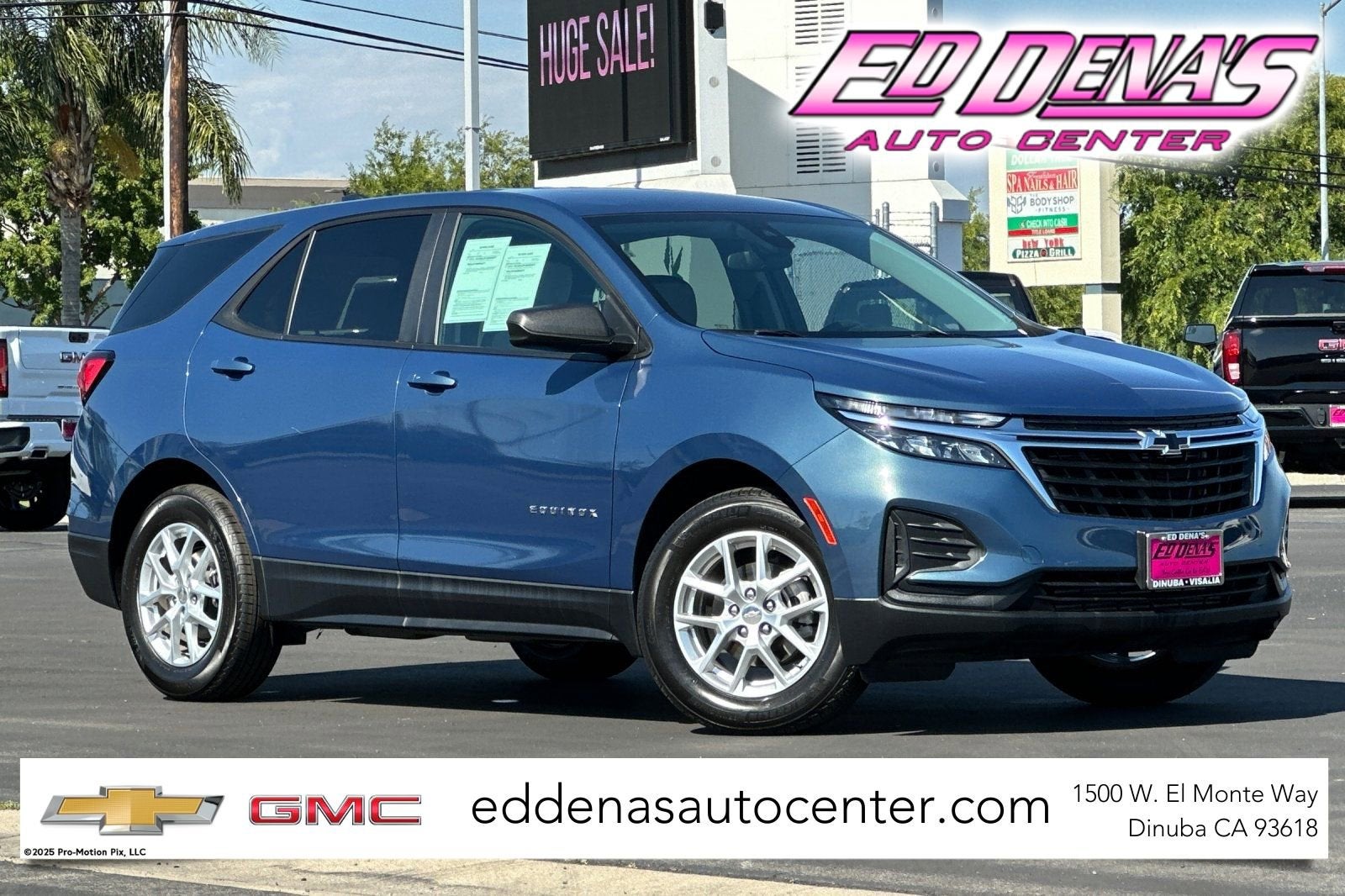 2024 Chevrolet Equinox LS in Lakeshore Blue Metallic — front three-quarter view