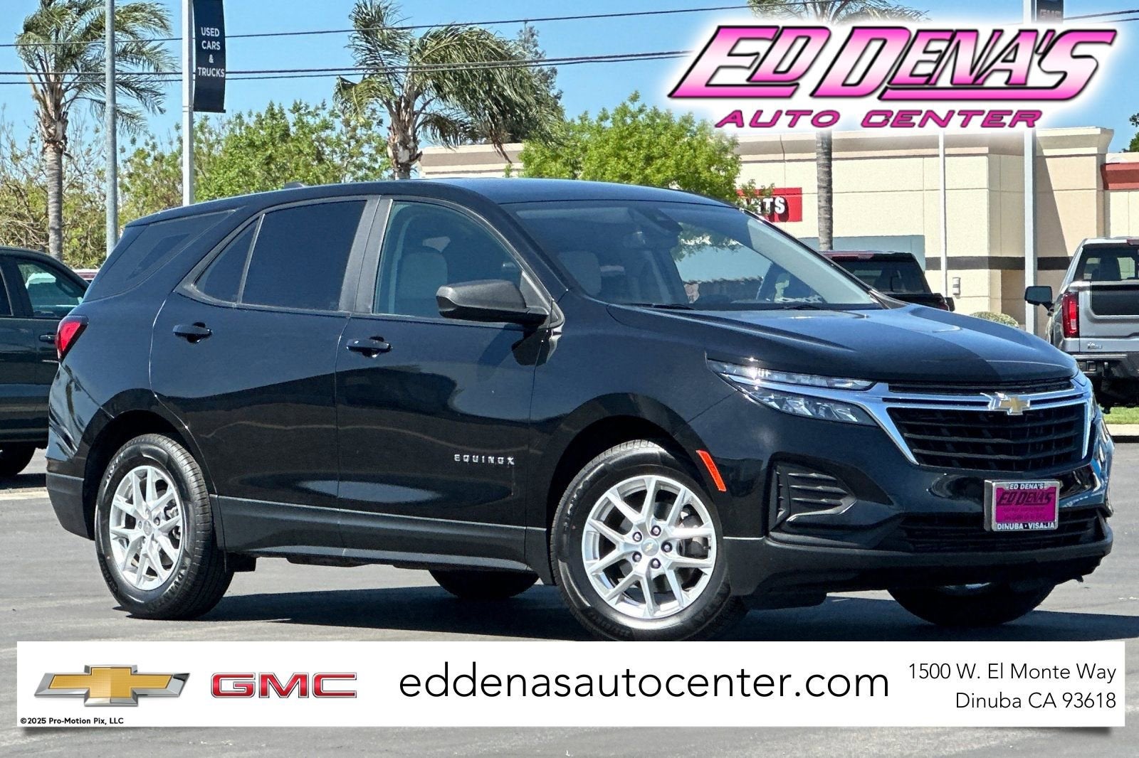 2023 Chevrolet Equinox LS in Mosaic Black Metallic — front three-quarter view