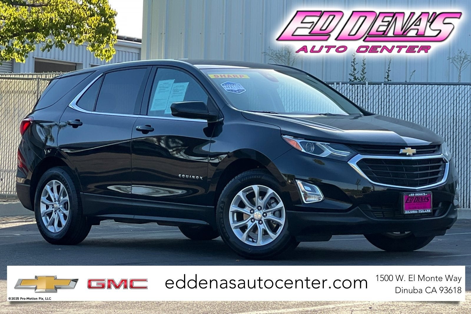 2020 Chevrolet Equinox LT in Mosaic Black Metallic — front three-quarter view