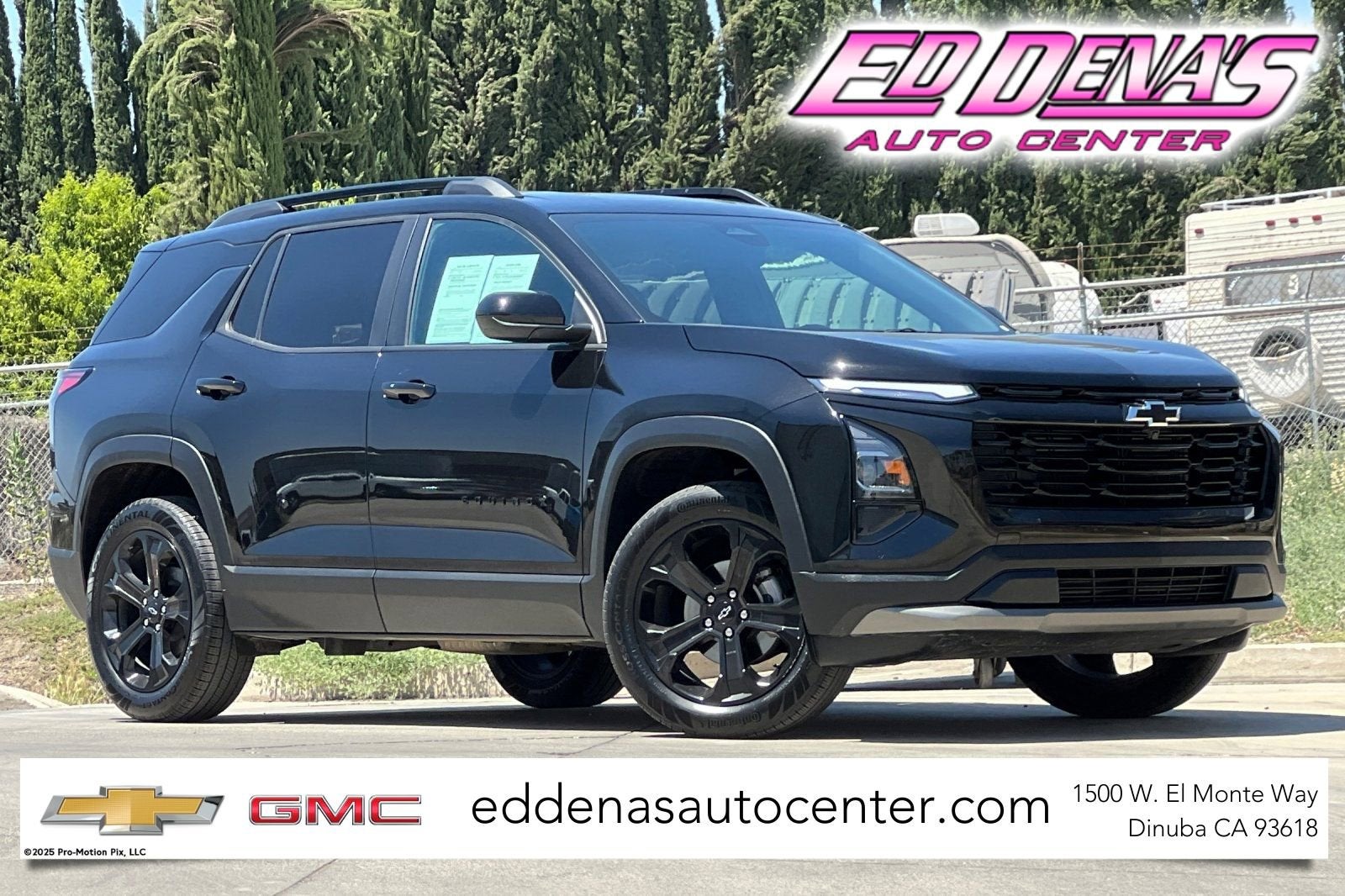 2025 Chevrolet Equinox LT in Mosaic Black Metallic — front three-quarter view
