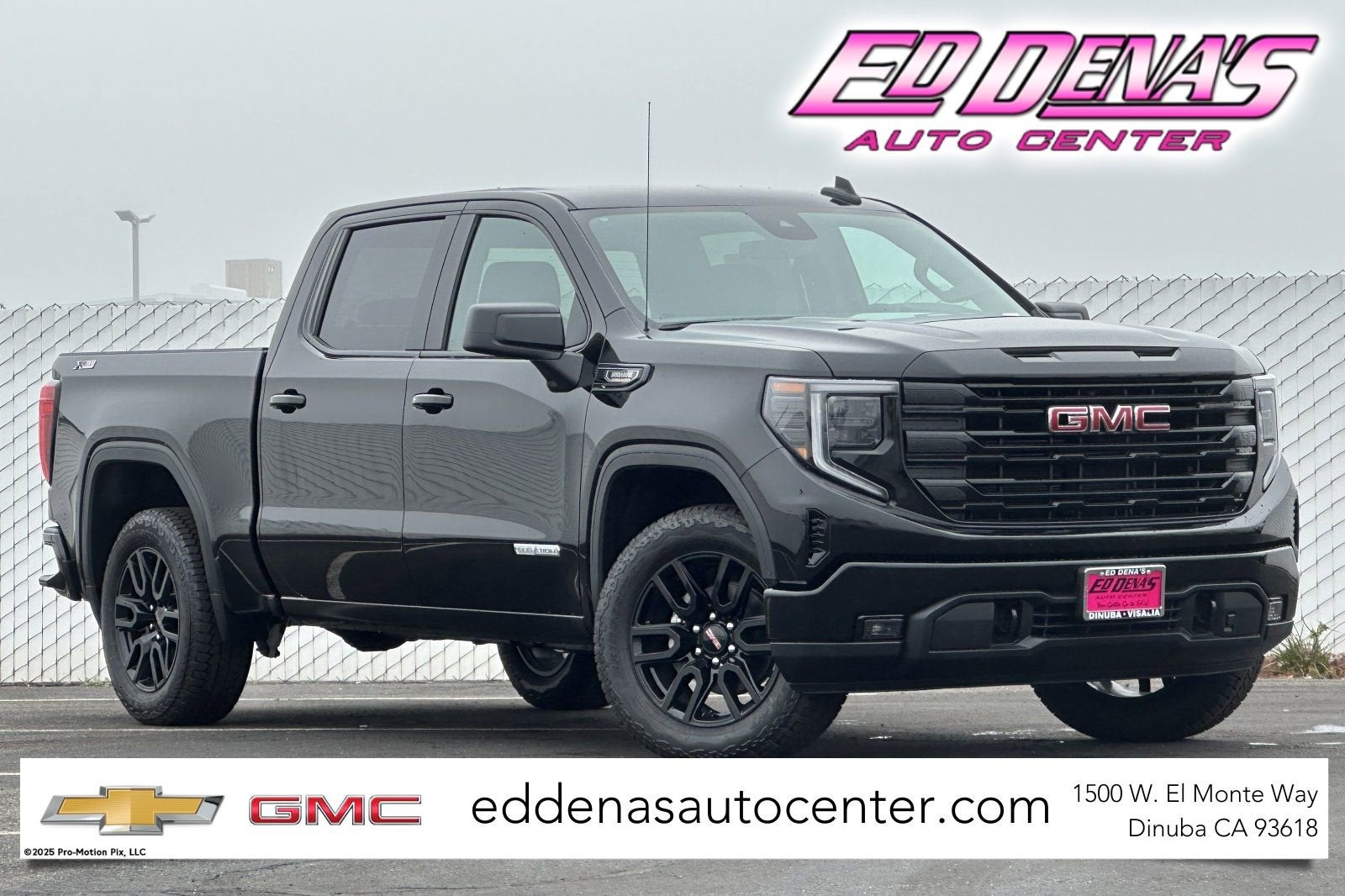 2026 GMC Sierra 1500 Elevation in Onyx Black — front three-quarter view