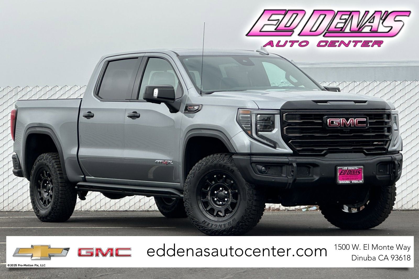 2026 GMC Sierra 1500 AT4X in Sterling Metallic — front three-quarter view