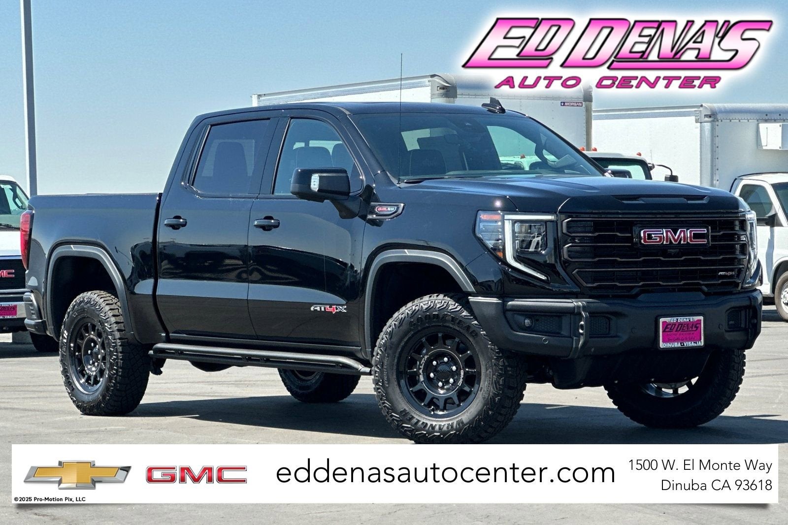2026 GMC Sierra 1500 AT4X in Onyx Black — front three-quarter view
