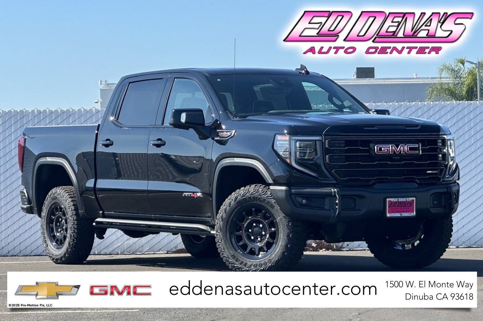 2026 GMC Sierra 1500 AT4X in Onyx Black — front three-quarter view