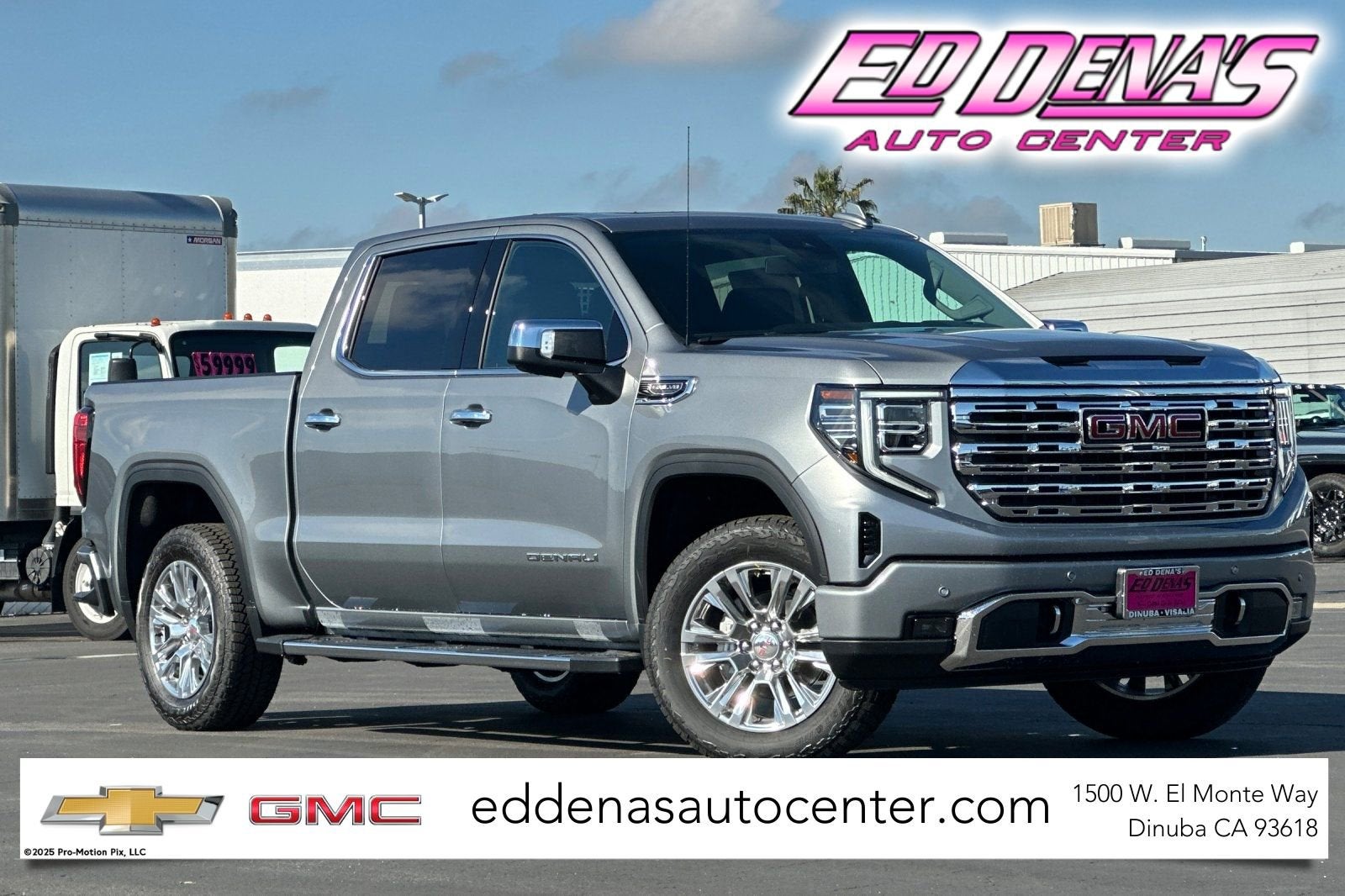2026 GMC Sierra 1500 Denali in Sterling Metallic — front three-quarter view