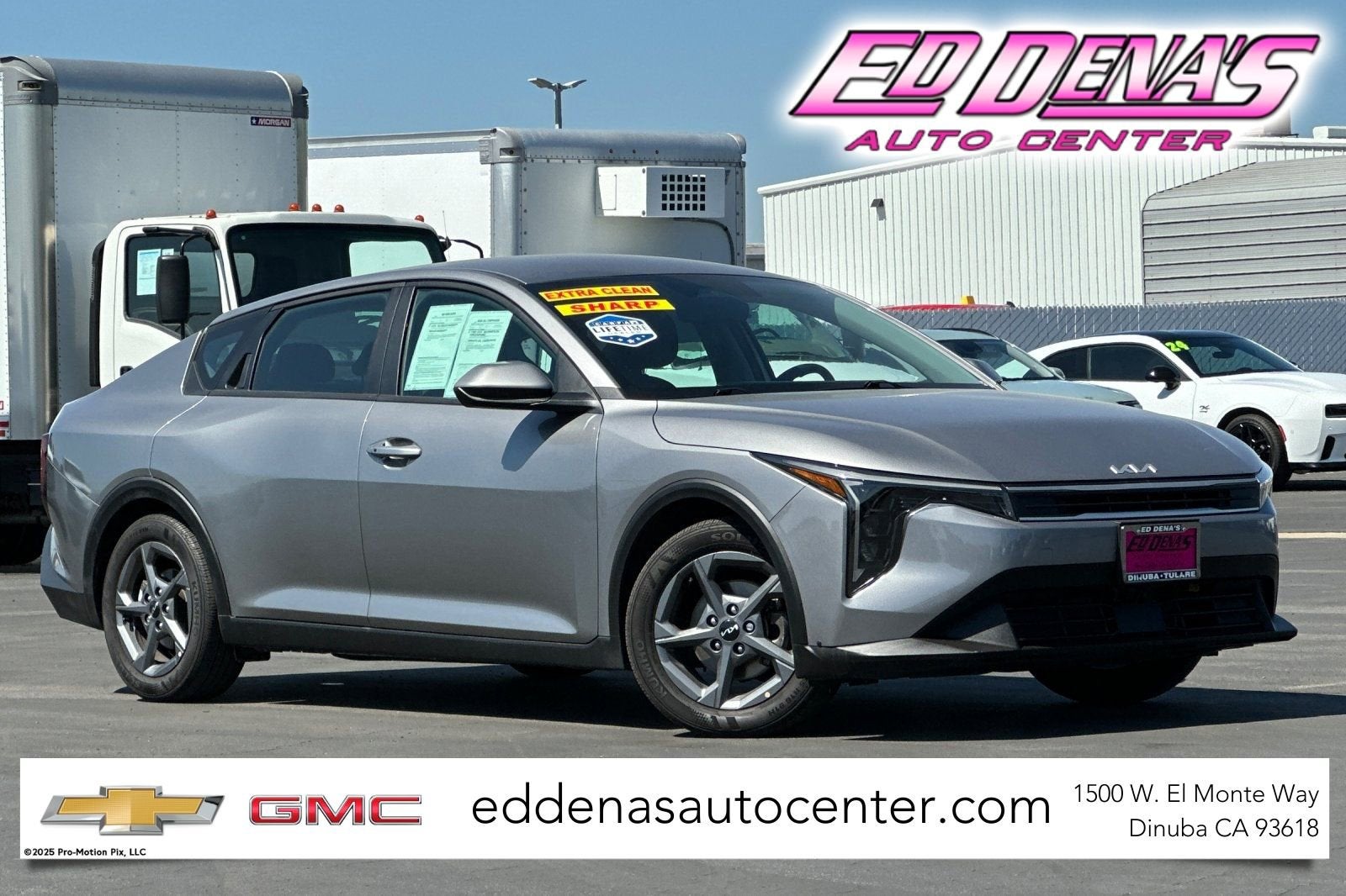 2025 Kia K4 LXS in Gray — front three-quarter view