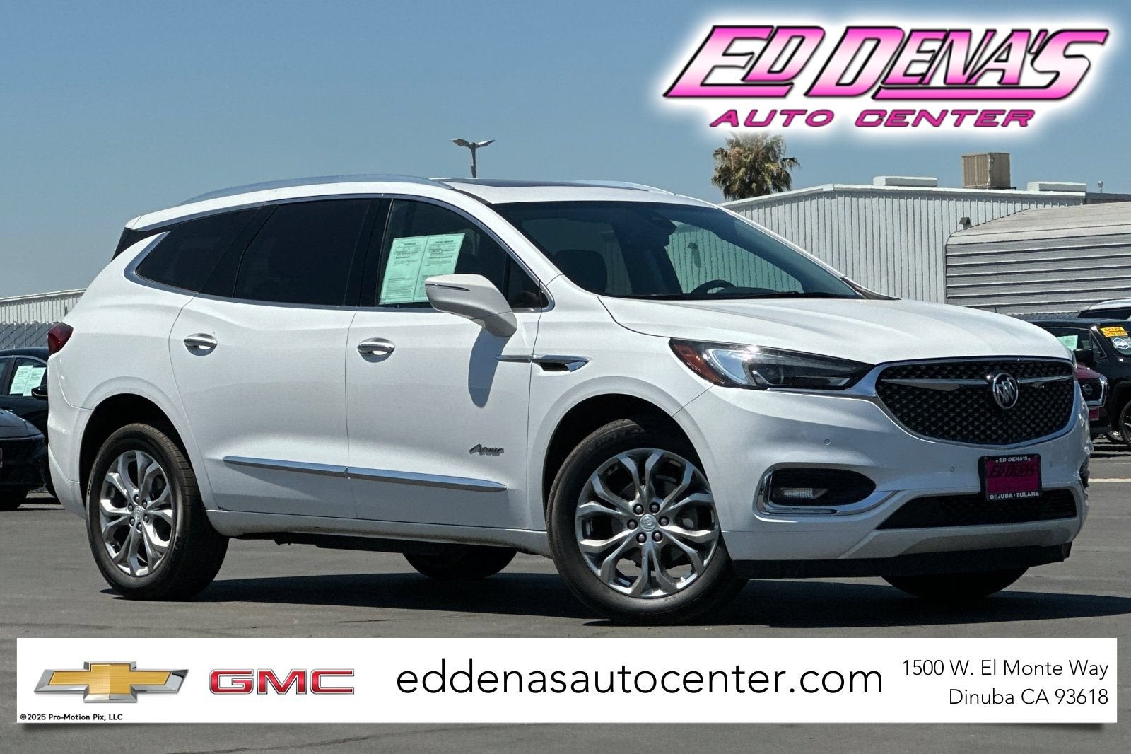 2020 Buick Enclave Avenir in White Frost Tricoat — front three-quarter view