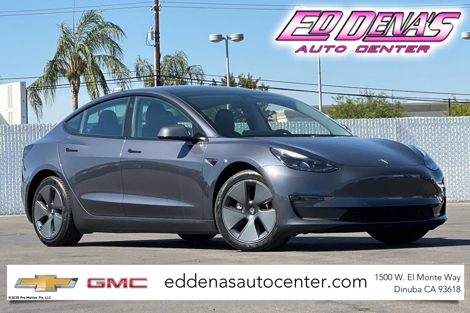 2022 Tesla Model 3 Long Range in Gray — front three-quarter view
