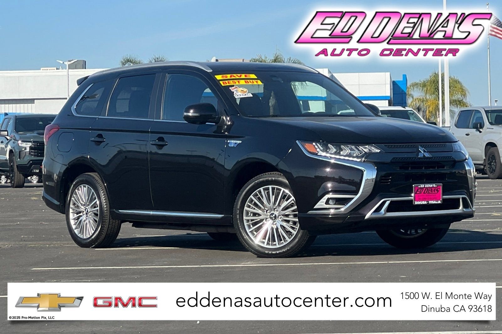 2022 Mitsubishi Outlander PHEV SEL in Black — front three-quarter view