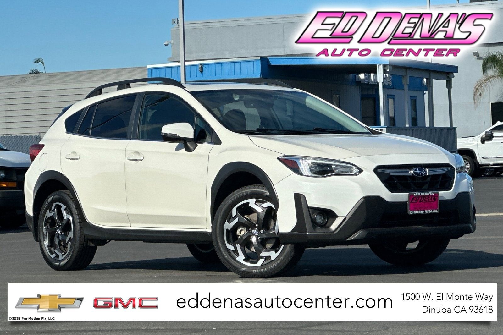 2021 Subaru Crosstrek Limited in White — front three-quarter view