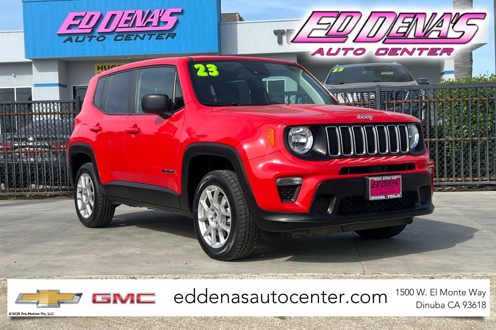 2023 Jeep Renegade Latitude in Red — front three-quarter view